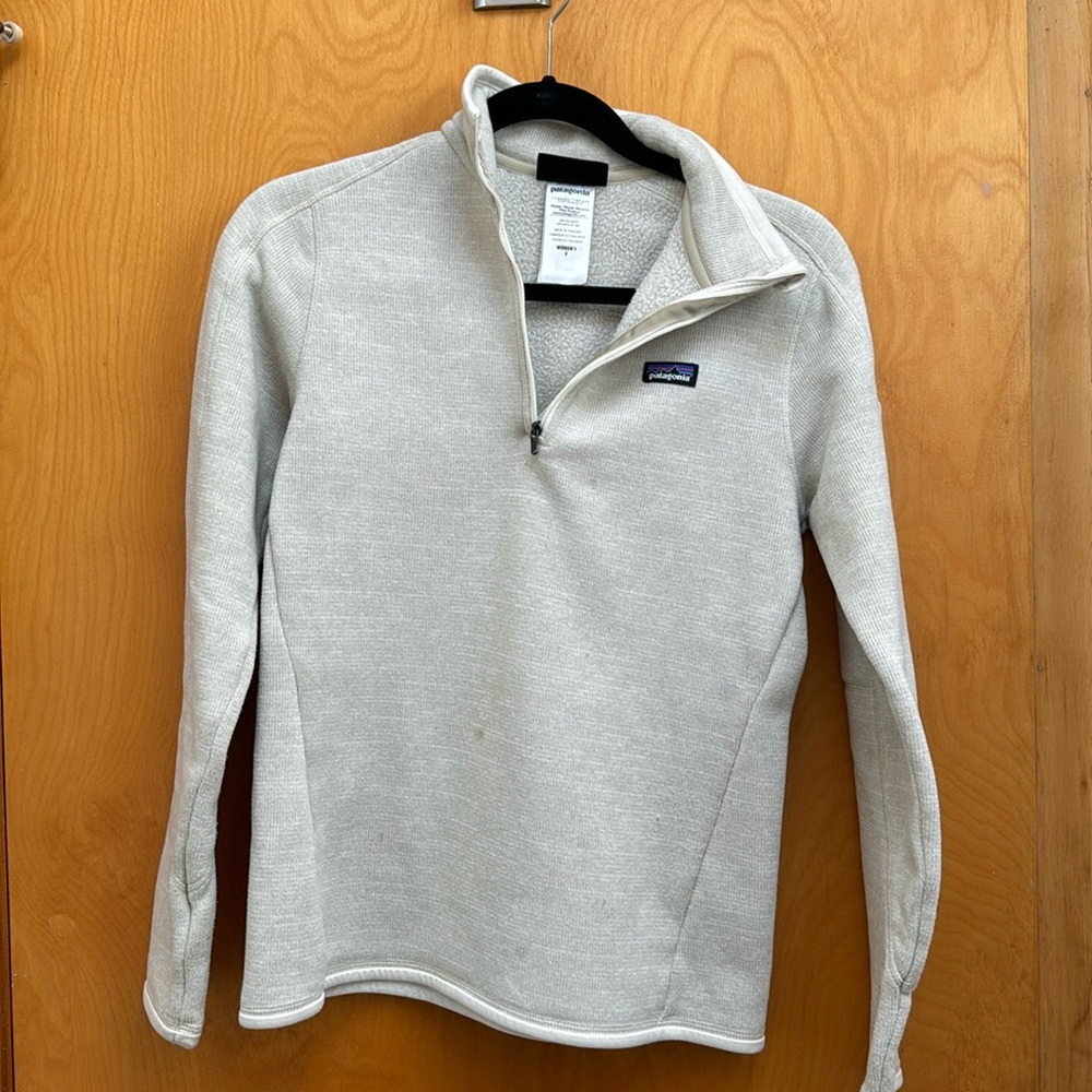 Cream Patagonia Better Sweater 1/4 Zip
